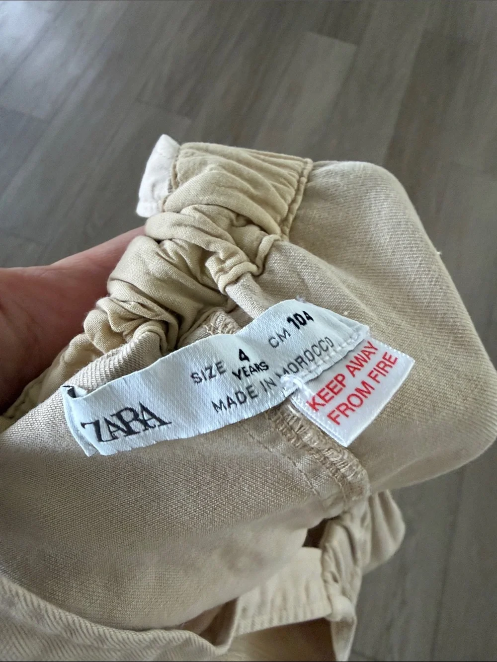 Zara girls jumper dress khaki size 4 years